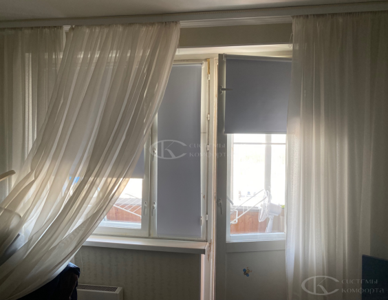 Портфолио Рулонные шторы без сверления