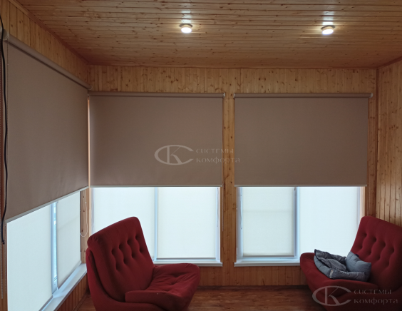 Портфолио Рулонные шторы без сверления