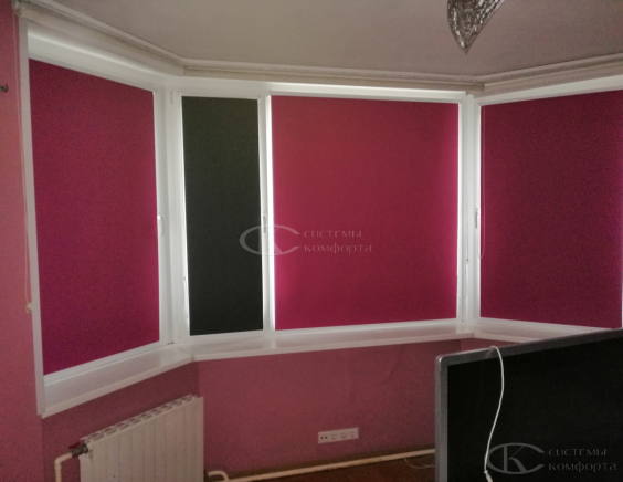 Портфолио Рулонные шторы без сверления