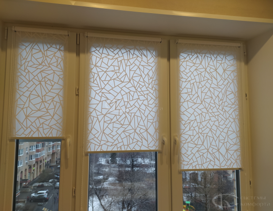 Портфолио Рулонные шторы без сверления