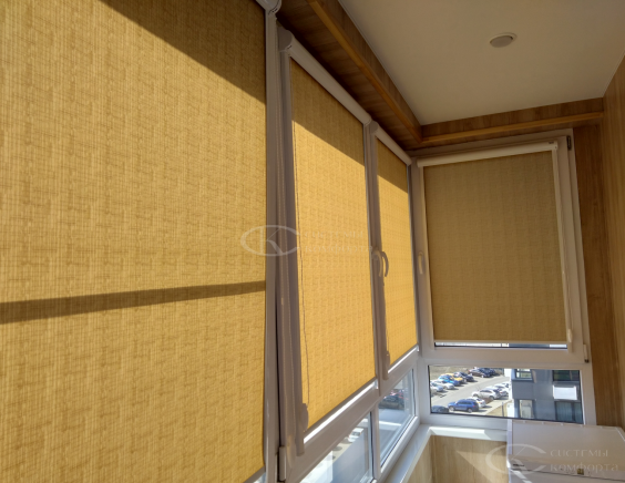 Портфолио Рулонные шторы без сверления