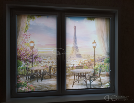 Портфолио Рулонные шторы без сверления