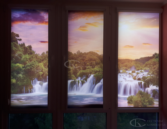 Портфолио Рулонные шторы без сверления