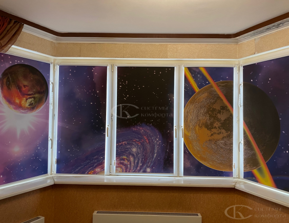 Портфолио Рулонные шторы без сверления