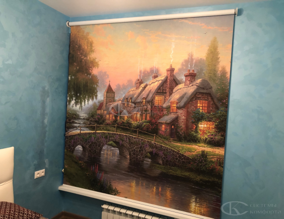 Портфолио Рулонные шторы без сверления