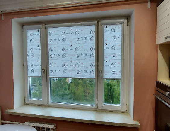 Портфолио Рулонные шторы без сверления