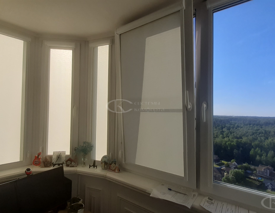 Портфолио Рулонные шторы без сверления