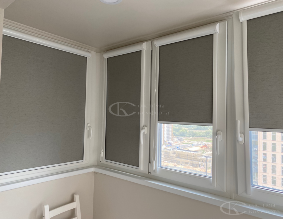 Портфолио Рулонные шторы без сверления