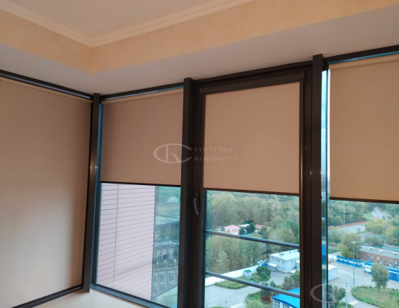 Портфолио Рулонные шторы без сверления