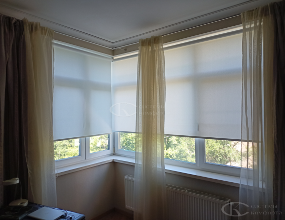 Портфолио Рулонные шторы без сверления