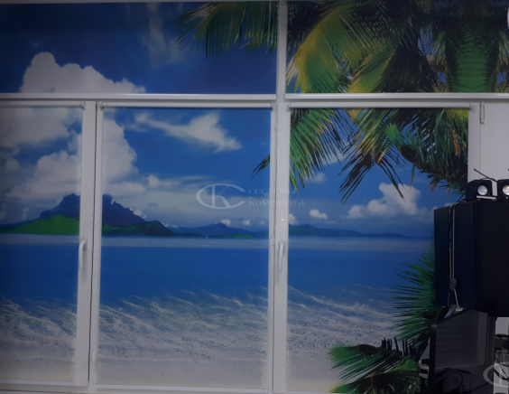 Портфолио Рулонные шторы без сверления