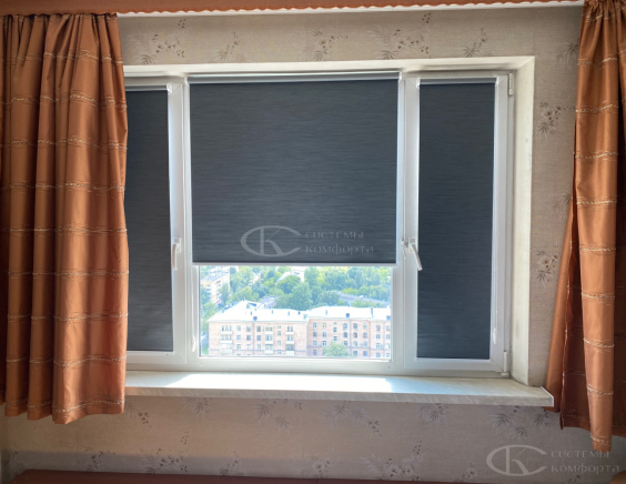 Портфолио Рулонные шторы без сверления