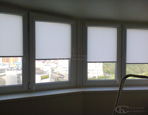 Портфолио Рулонные шторы без сверления