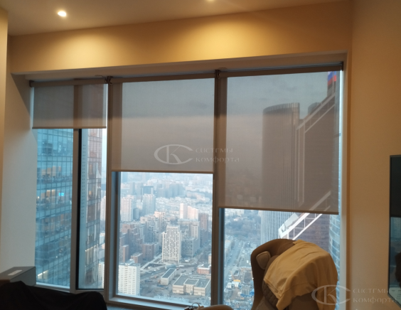 Портфолио Рулонные шторы без сверления