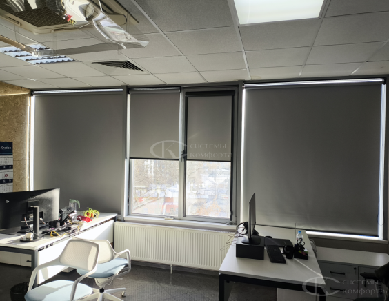 Портфолио Рулонные шторы без сверления