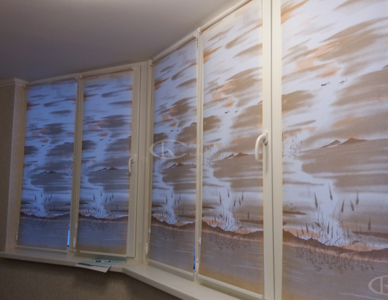 Портфолио Рулонные шторы без сверления