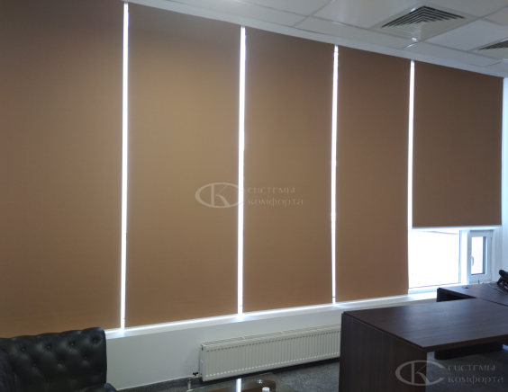 Портфолио Рулонные шторы без сверления