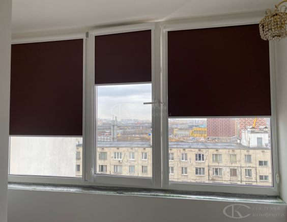 Портфолио Рулонные шторы без сверления