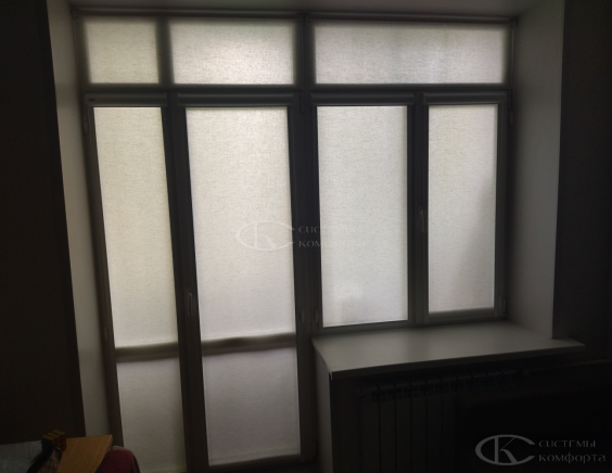 Портфолио Рулонные шторы без сверления