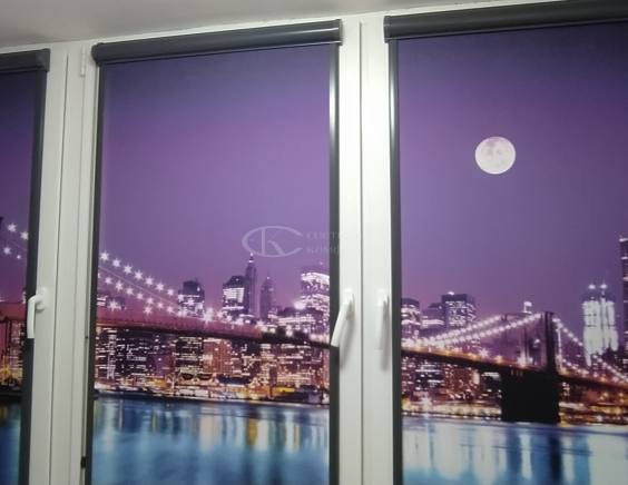 Портфолио Рулонные шторы без сверления