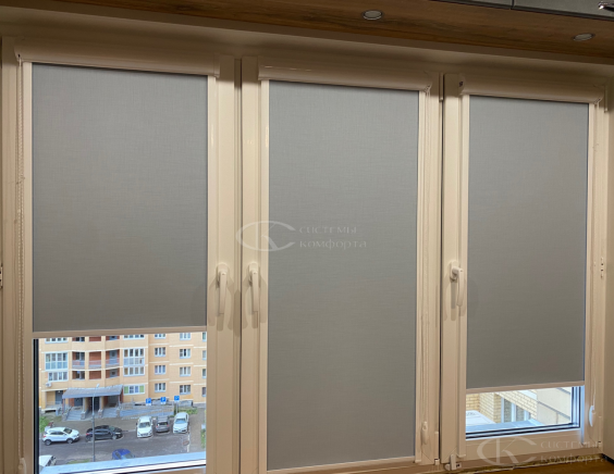 Портфолио Рулонные шторы без сверления