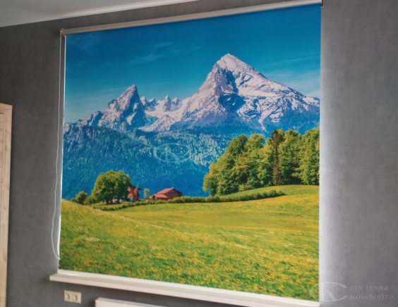 Портфолио Рулонные шторы без сверления