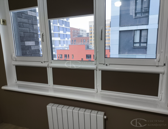 Портфолио Рулонные шторы без сверления